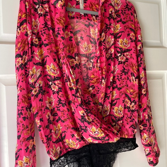 Free People Elsa Bodysuit Pink XS - Picture 3 of 4